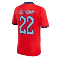 Camiseta Inglaterra Jude Bellingham #22 Segunda Equipación Replica Mundial 2022 mangas cortas